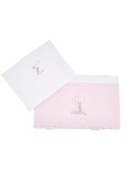 Laken bed + kussensloop Pink garden party