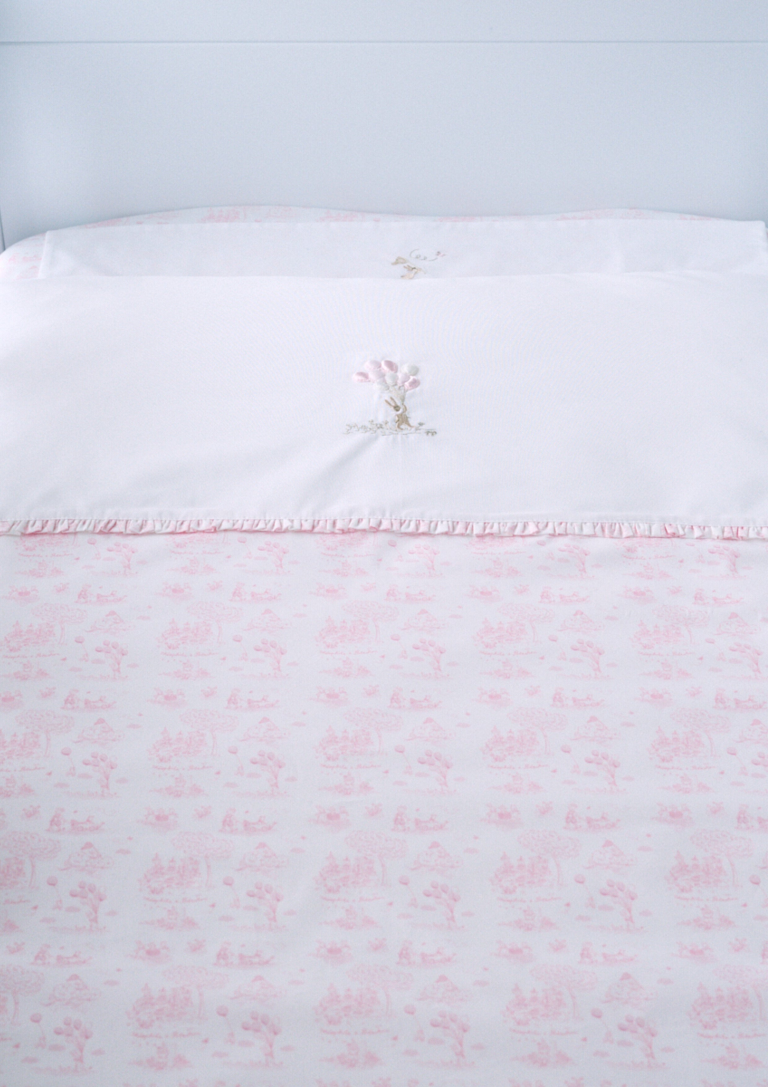 Donsovertrek bed + kussensloop Pink garden party