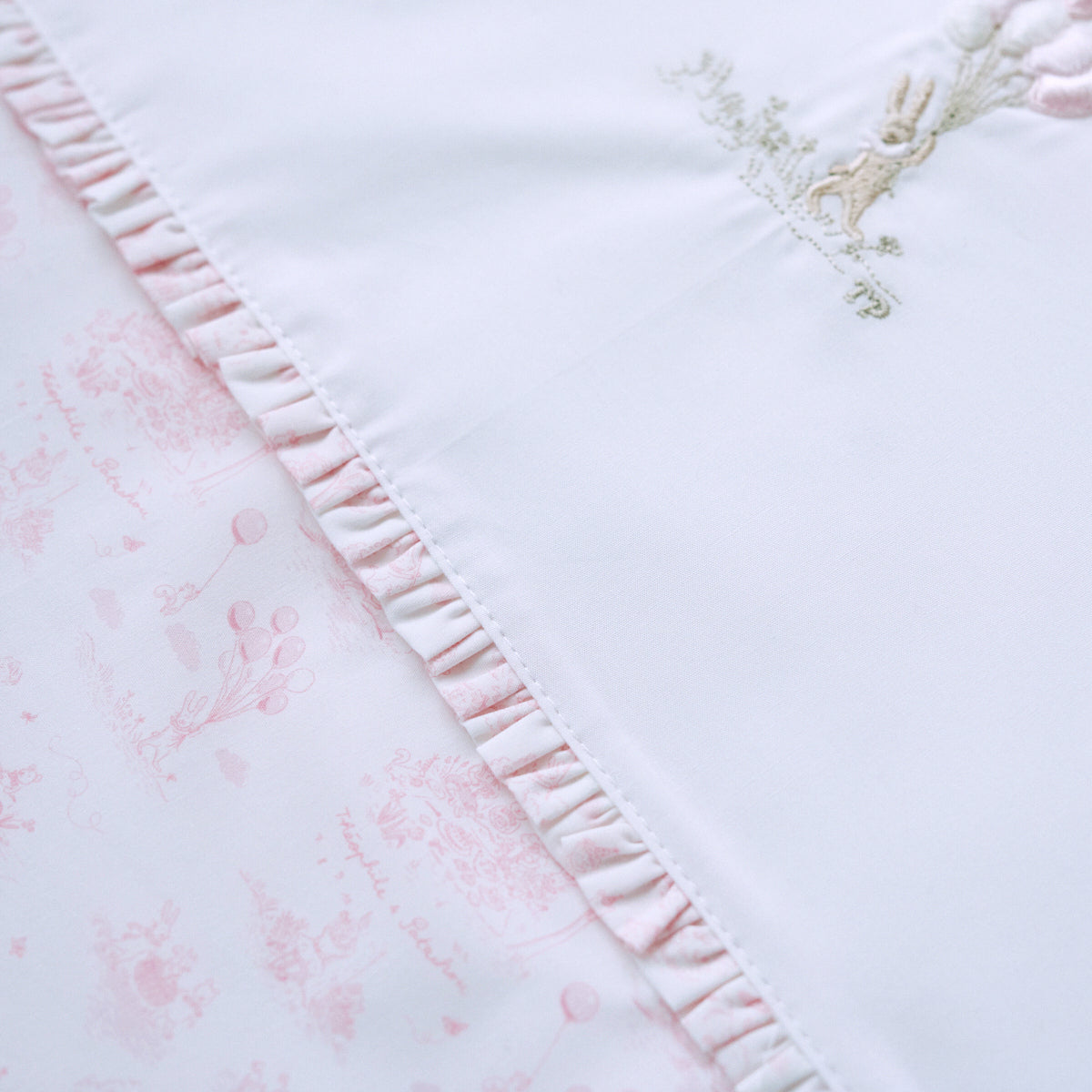 Donsovertrek bed + kussensloop Pink garden party