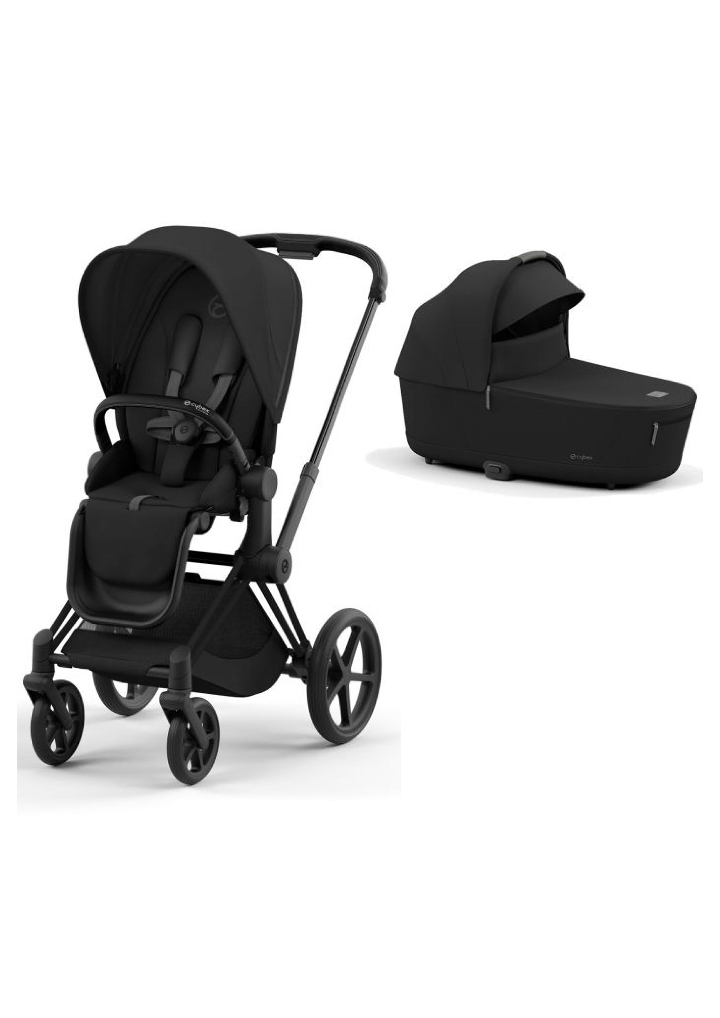 E-Priam PAKKETPRIJS Frame Rosé gold + Draagmand + Stoelpakket