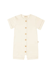 Romper with buttons Crema