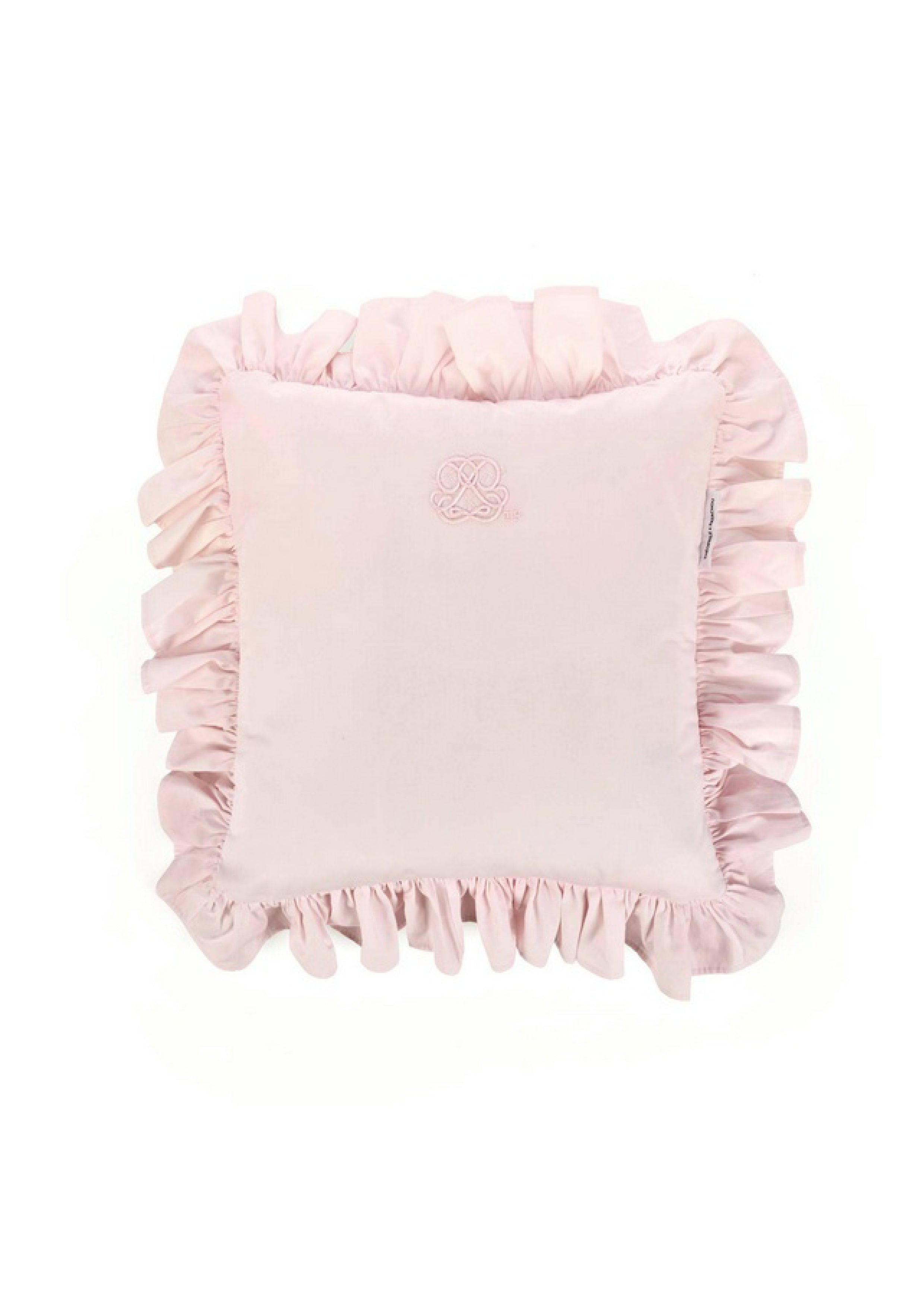 Ruffle Kussen Cotton pink