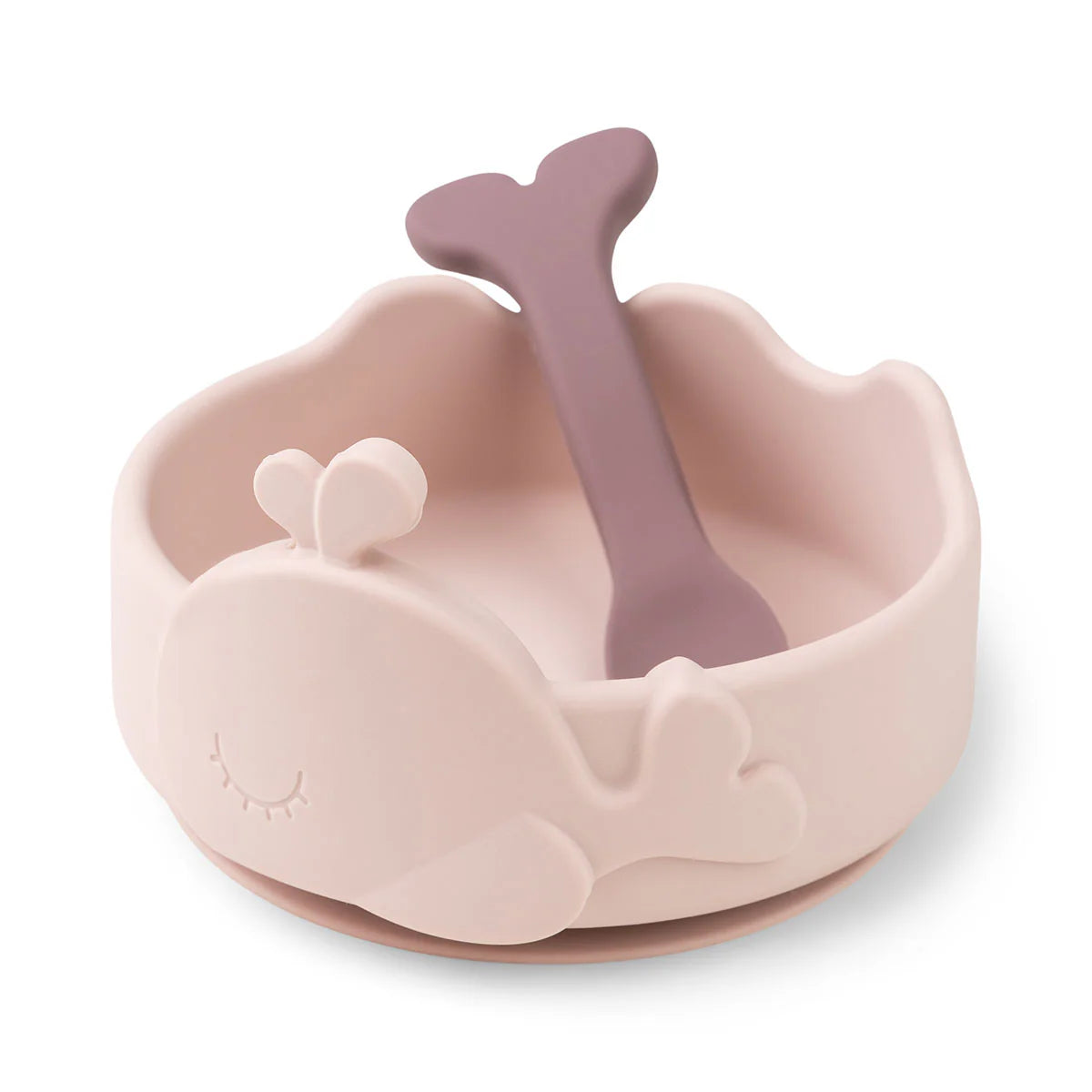 Stick&stay bowl & baby spoon blue