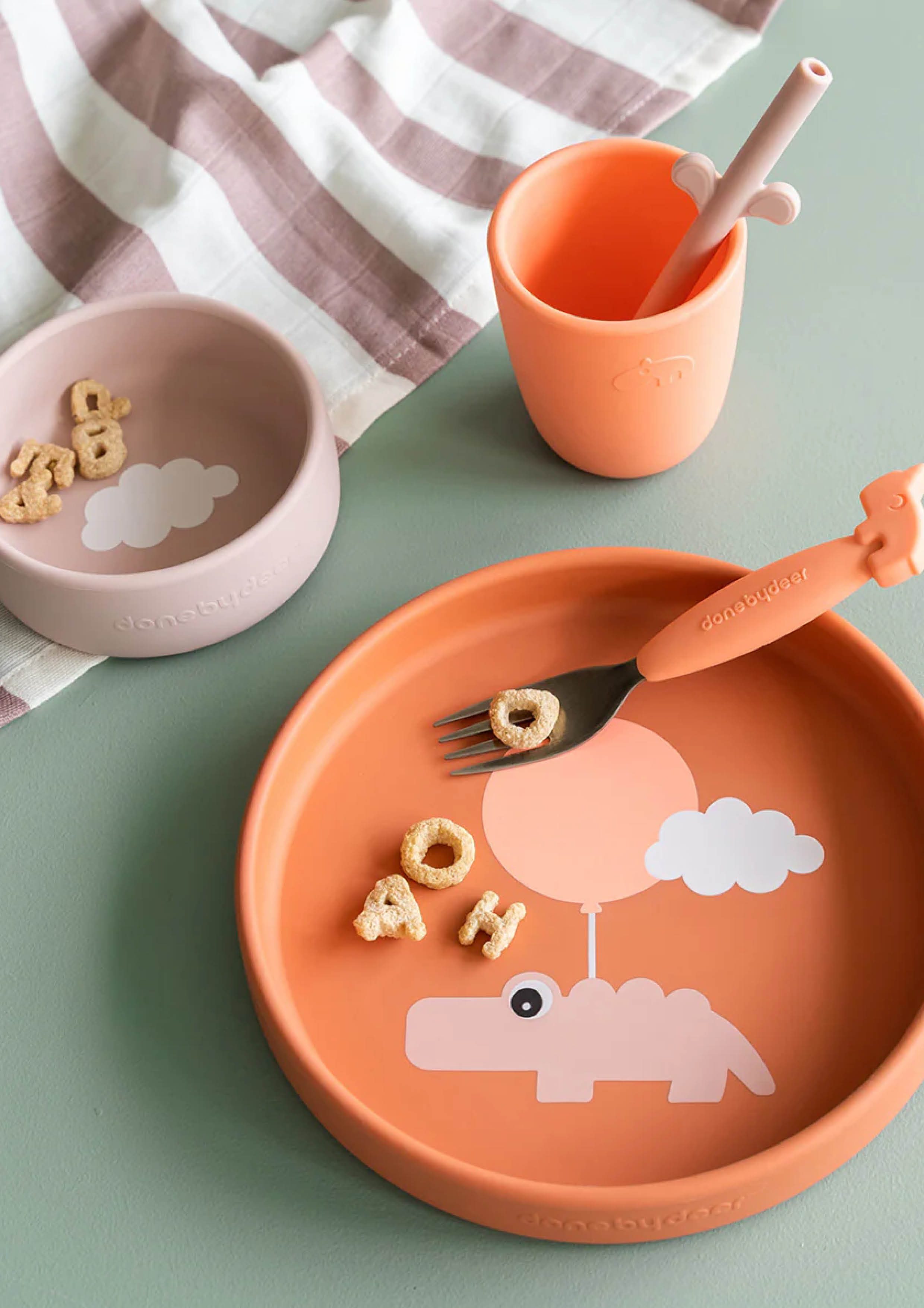 Happy clouds dinner set Papaya
