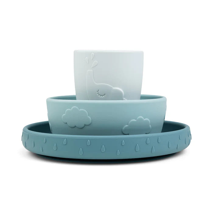 Stick&stay Dinner set Green/Mustard/Sand
