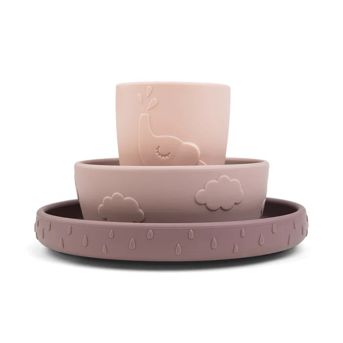 Stick&stay Dinner set Green/Mustard/Sand