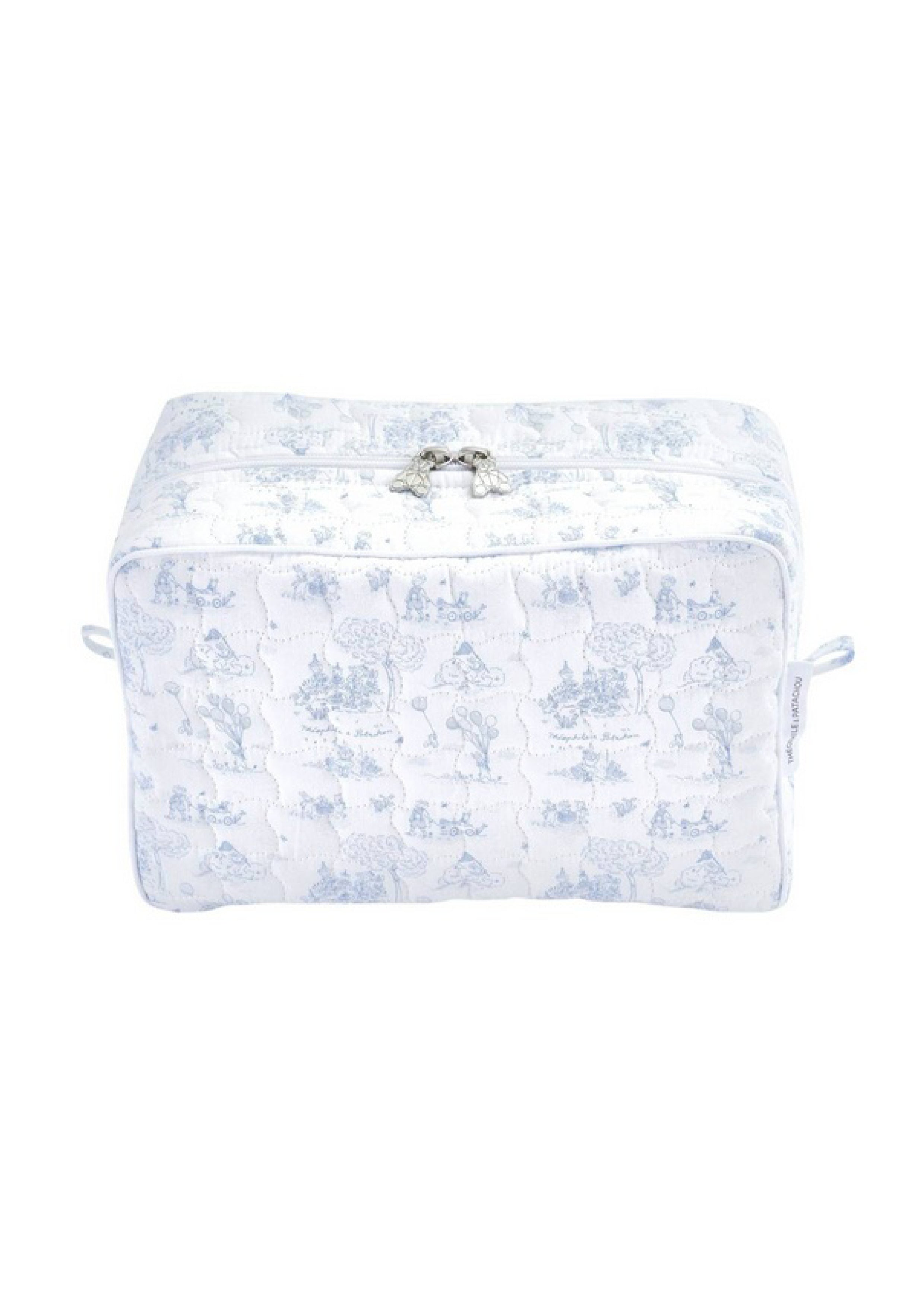 Rechthoekige toilettas Blue garden party