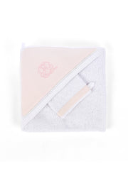 Kaphanddoek + washandje Cotton Pink