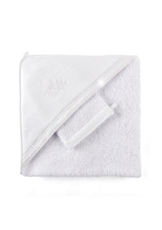 Kaphanddoek + washandje Cotton White