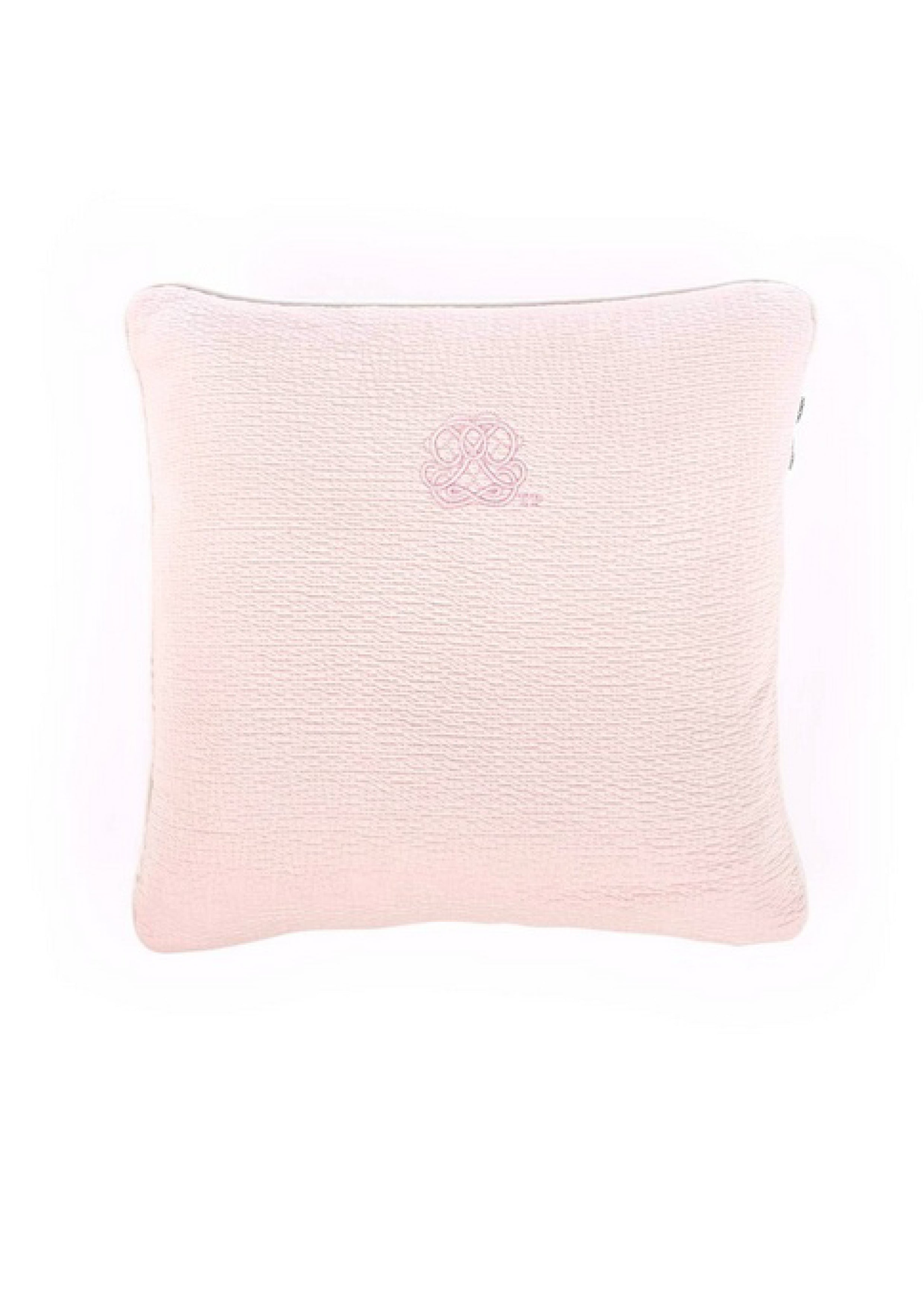 Geborduurd Kussen Cotton pink