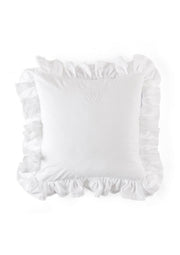 Ruffle Kussen Cotton white