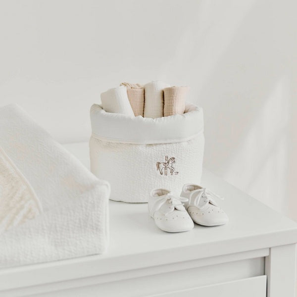 Verzorgingsmand Rond Cotton White