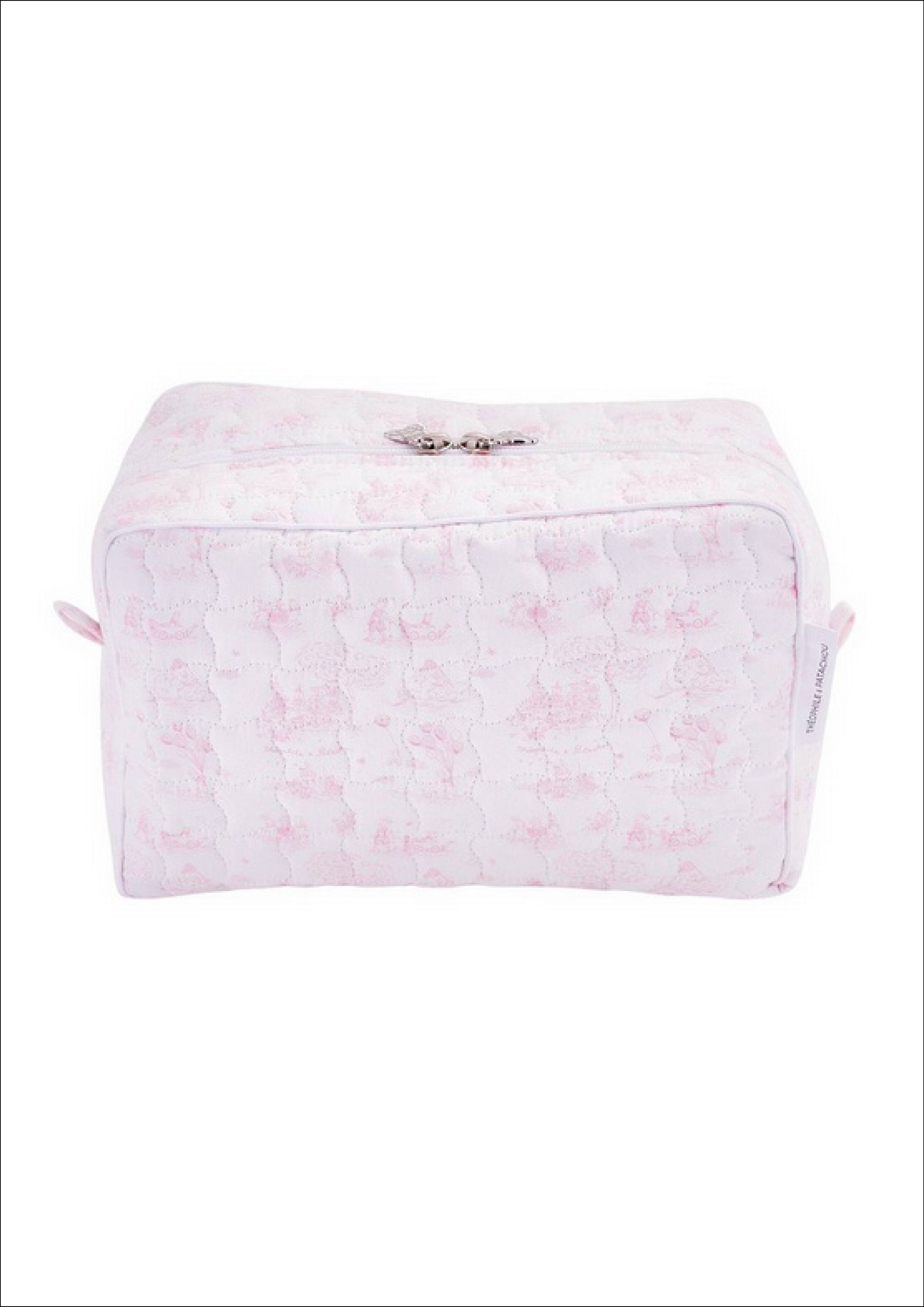 Rechthoekige toilettas Pink garden party
