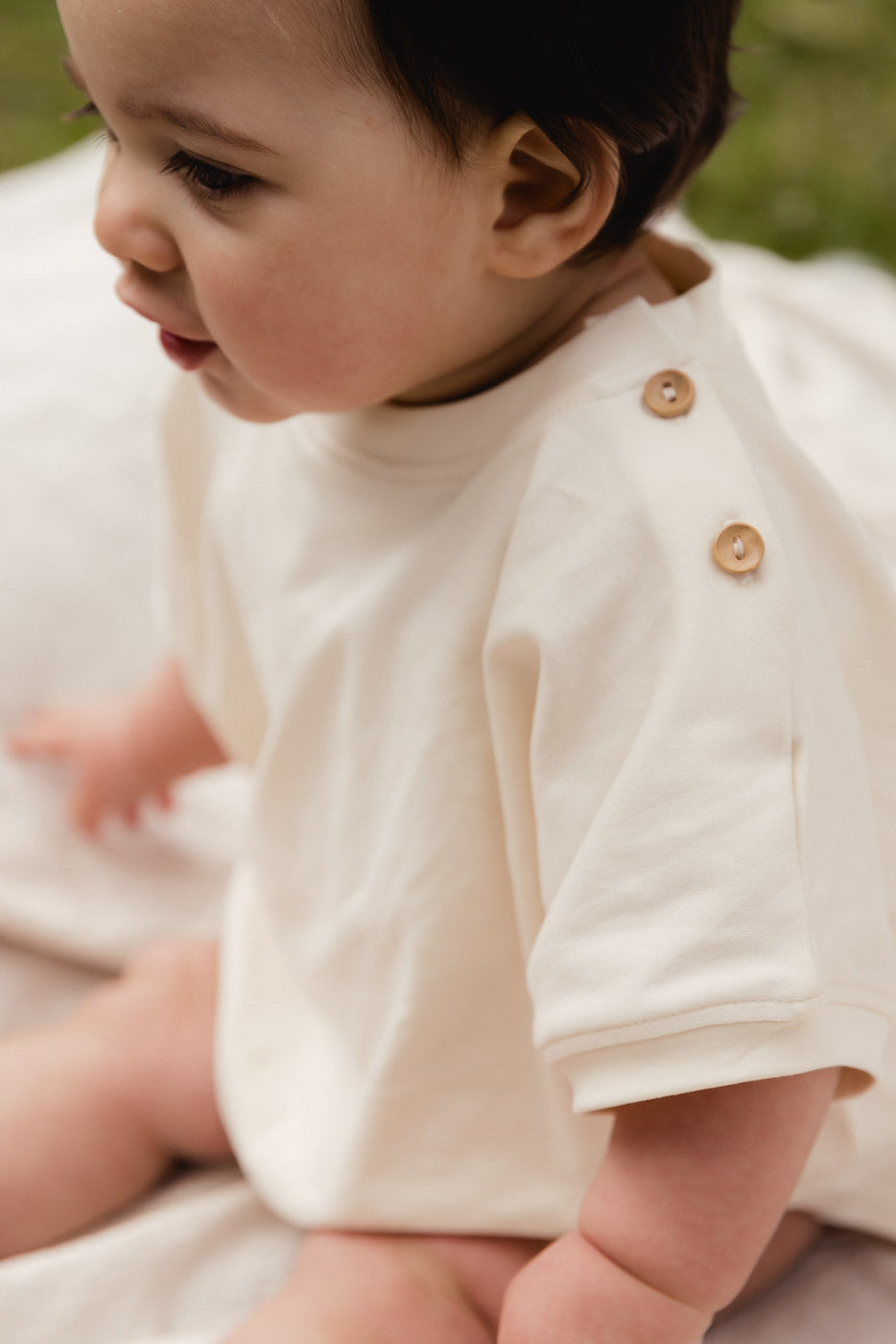 Oversized romper Crema