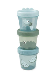Baby Food container 3-pack Croco Green