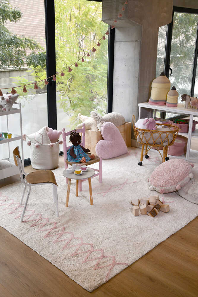 Pink heart cushion