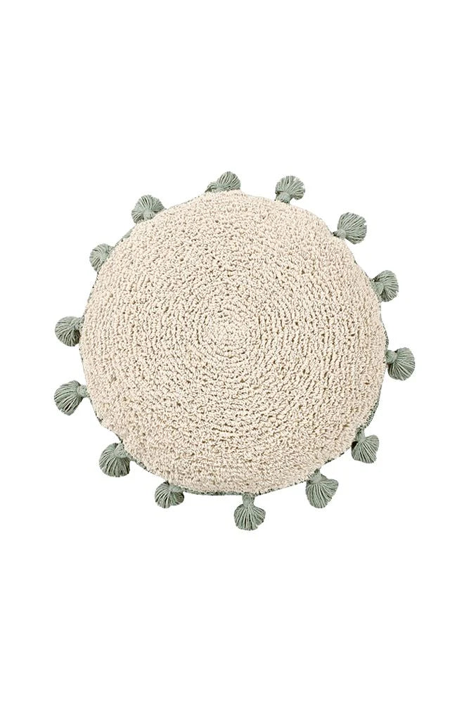 Circle green floor cushion