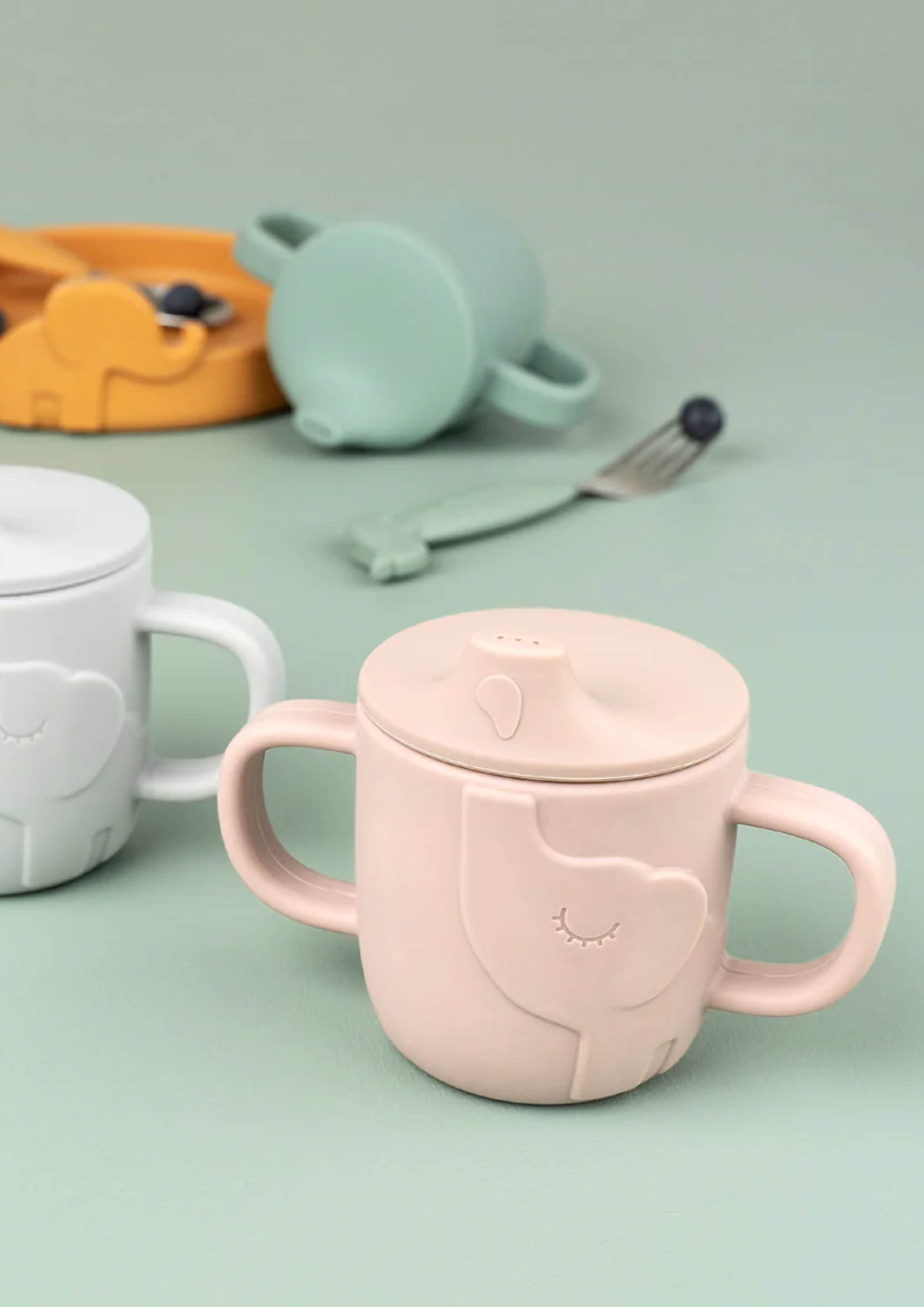 Peekaboo spout cup blue